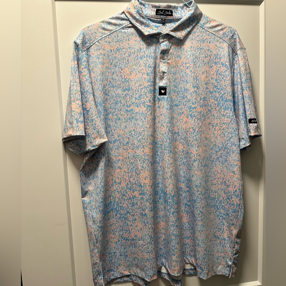Men's Bad Birdie Patterned Polo Shirt